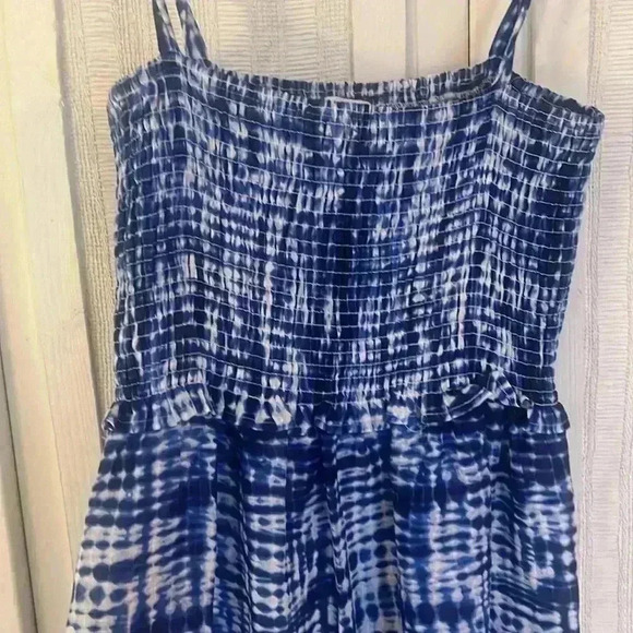 Solid & Striped Indigo Shibori Midi Dress sz L - Picture 8 of 11